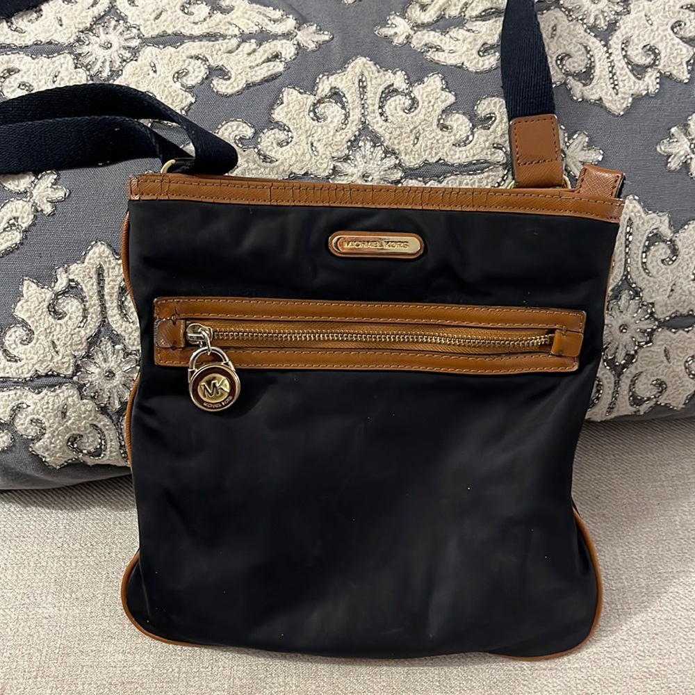 Michael Kors Black & brown nylon crossbody